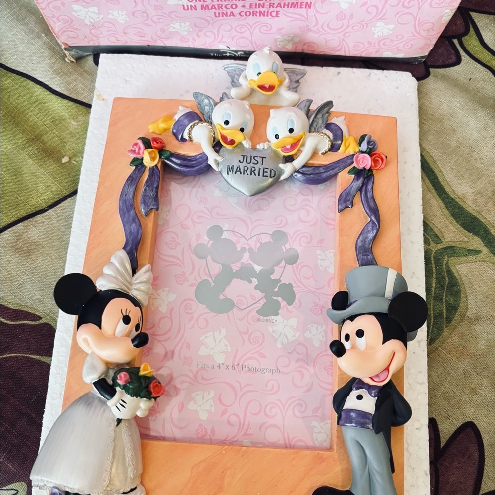 Disney Pink & Purple Mickey and Minnie Wedding Photo Frame - Picture 4 of 8